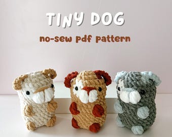 No-Sew Tiny Dog Crochet Pattern – Chubby Puppy Amigurumi (PDF)