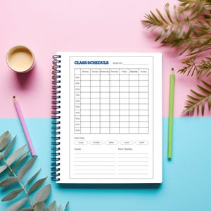 Printable Student Planner and Scheduler