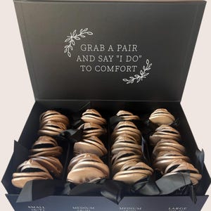 Champagne Vegan Leather Foldable Ballet Flats - Wedding Favors - (20 Pairs, Boxed Set)