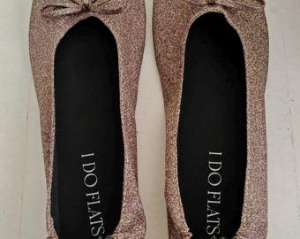 Foldable Ballet Flats (Toasted Sparkle) - For Weddings, Gifting, Favors