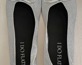 Foldable Ballet Flats (Silver Veil) - For Weddings, Gifting, Favors