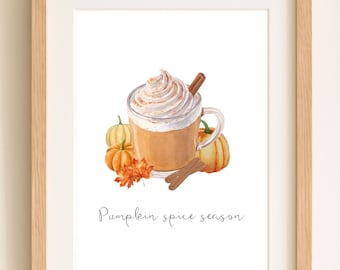Pumpkin Spice Season Print: Autumn Wall Art (Digital Download)