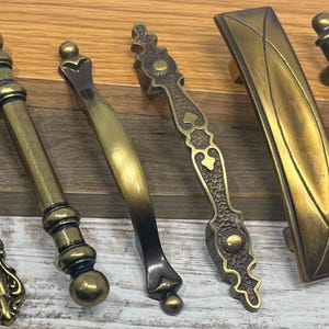 Vintage Brass Cabinet Handles Vintage Brass Cabinet Pulls Vintage Amerock Pulls Vintage Cabinet Pull Scrolls Vintage Brass KBC Pulls Vintage