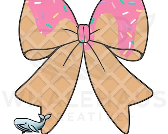 Eis Schleife PNG: Sommer Kokette Preppy Design (Digitaler Download)