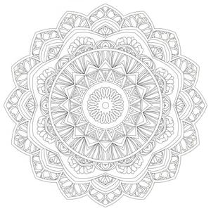 MANDALA Zen da Colorare - DOWNLOAD IMMEDIATO, Arte Rilassante da Stampare