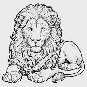 LEONE da Colorare – Disegno Stampabile per BAMBINI e Amanti degli ANIMALI