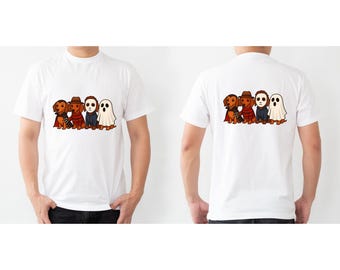 Camiseta de perro de película de terror personalizada: disfraz de Halloween