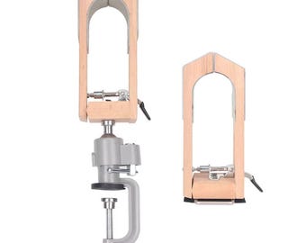 Rotating Beechwood Leather Stitching Pony: Adjustable Hand Sewing Clamp
