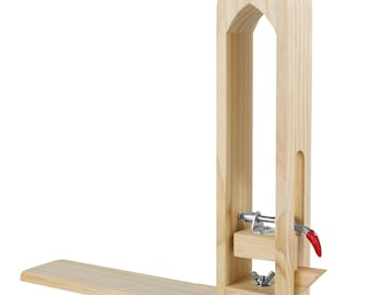 Abrazadera de madera para coser cuero: herramienta para coser con manos libres