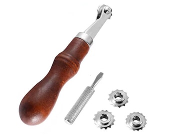 Juego de herramientas para coser cuero con rueda: herramientas para espaciar manualidades DIY