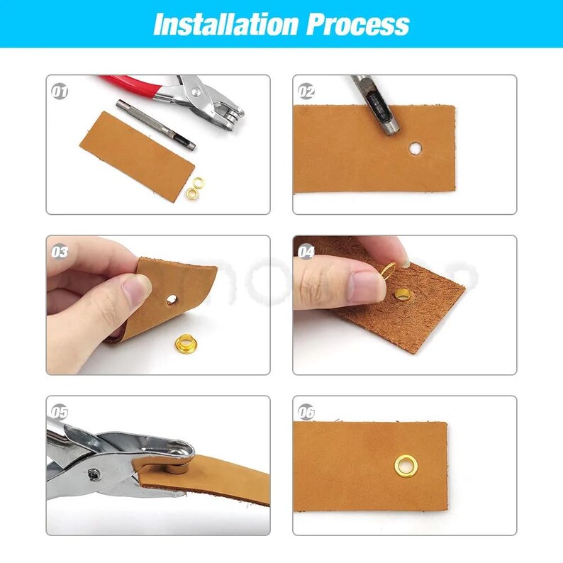 Grommet Eyelet Plier Set: Hole Punch Tool Kit With 100 Metal Eyelets - Etsy