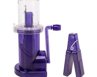 Máquina de tricô portátil com manivela – tear faça você mesmo para suéteres, cachecóis e artesanatos trançados