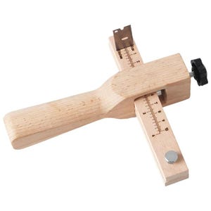 Adjustable Leather Strap Cutter: Wood & Metal Hand Tool for DIY Belts