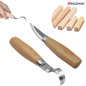 Wood Carving Hook Knife – Ergonomic Chisel Tool for Spoon Carving, Beginners & Professionals | Durable Crooked Knife for Woodwork