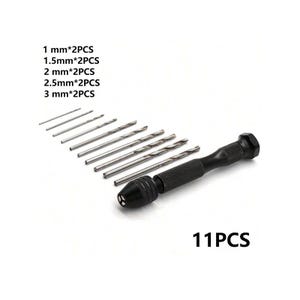 Mini Hand Drill Set: 49-Piece Micro Drill Bits for Jewelry, Resin, Wood