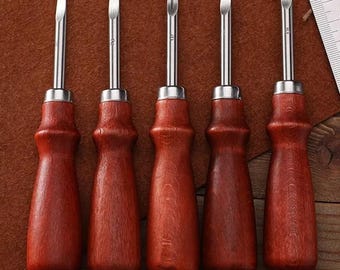 Leather Edge Beveler Skiving Tool: V-Shaped Blade for Leathercraft