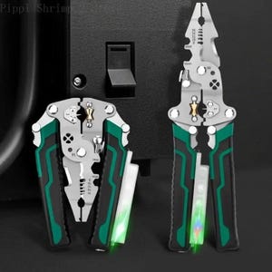 4-in-1 Foldable Wire Stripper with Voltage Tester – Cutting, Stripping & Pulling Pliers for Electrical Work