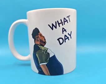 Funny Mug – "What A Day" – Quirky Coffee Cup – Relatable Gift for Friends, Coworkers & Family – Best Selling Mugs