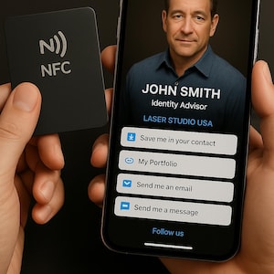 Kontaktlöst NFC-visitkort i metall, anpassningsbart bild 3