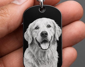 Anpassad graverad militär hundbricka
