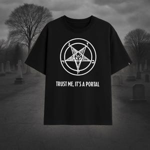 Portal - Satanic t-shirt, baphomet t-shirt, occult graphic tee, dark gothic shirt, goth streetwear, alternative fashion, witchy t-shirt