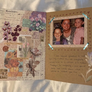 Cartes faites main personnalisées | Style scrapbooking vintage personnalisé avec photo et message | Des cartes personnalisables pour toutes les occasions. Toutes les demandes !"