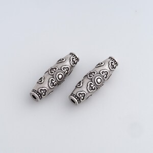 Silver Cylinder Spacer Beads,Silver Filled Tube Beads for DIY Jewelry Making Supply