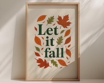 Herbst Zitat Digitaldruck - Herbst Typografie Poster, druckbare Wandkunst