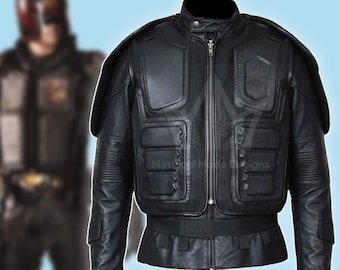 Judge Dredd's Leather Jacket Costume – Sci Fi Cosplay Armor Outfit for Comic & Halloween