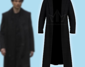 Handcrafted Wool Long Coat | The Sandman Cosplay, Gothic Duster