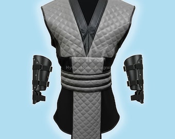 Ninja Kostüm Rauchgrau | Die Sterling-Lederrüstung | Halloween Cosplay Outfit für Männer & Frauen