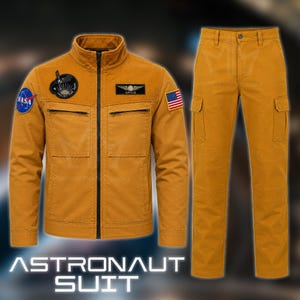 Hail Mary Gul Corduroy Nasa Jacka, Ryan Gosling Sci-Fi Cosplay Kostym