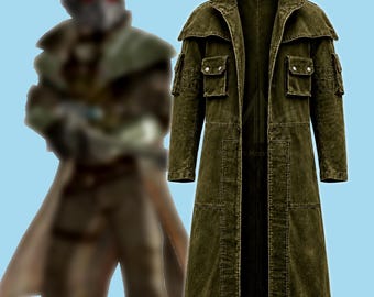 Custom Fallout New Vegas Veteran Ranger Coat – Canvas Duster Cosplay Costume Outfit