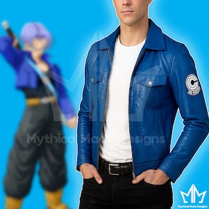 Future Trunks Leather Jacket: Handmade Dragons Ball Z Cosplay