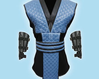 Hydro Himmelblau Ninja Kostüm | Die Sterling-Lederrüstung | Halloween Cosplay Outfit für Männer & Frauen