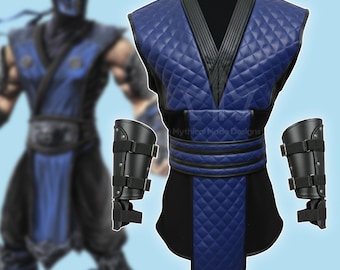 Mortal Kombat's Sub-Zero Leather Armor Set: Cosplay Costume | Halloween Cosplay Outfit for Men & Women