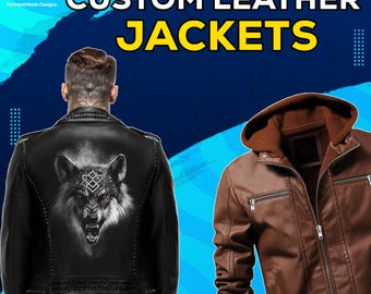 Customized Men's Leather Jacket - Custom Made Fully Personalized Leather Jacket for Me - Made to Order