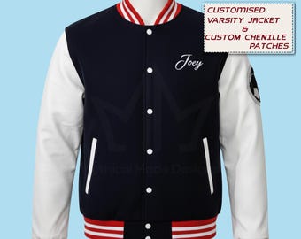 Custom Varsity Jacket, Personalized Embroidered Letterman Jacket For Men and Women