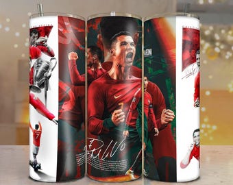 Cristiano Ronaldo Tumbler Wrap - Football Star Design print.png