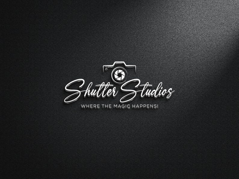 Personalized Minimalist Photography Logo: Elegant Camera Signature ...