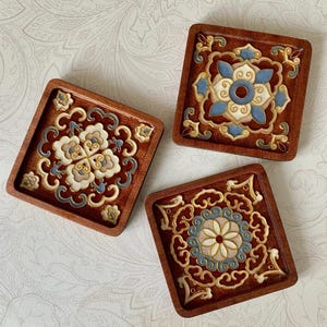 Orientalisches DIY Cloisonne Untersetzer Kit: Malen nach Zahlen, anfängerfreundliches Basteln