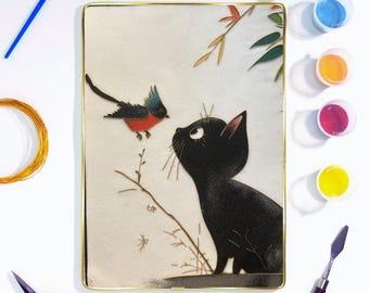 Kit de pintura em esmalte cloisonné faça você mesmo: artesanato para iniciantes, decoração para casa