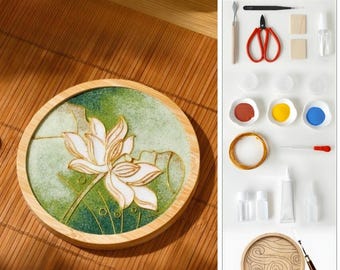 DIY Cloisonne Coaster Kit: Paint by Numbers, Beginner-Friendly Craft