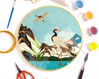 DIY Cloisonne Enamel Painting Kit: Beginner-Friendly Craft, Home Decor