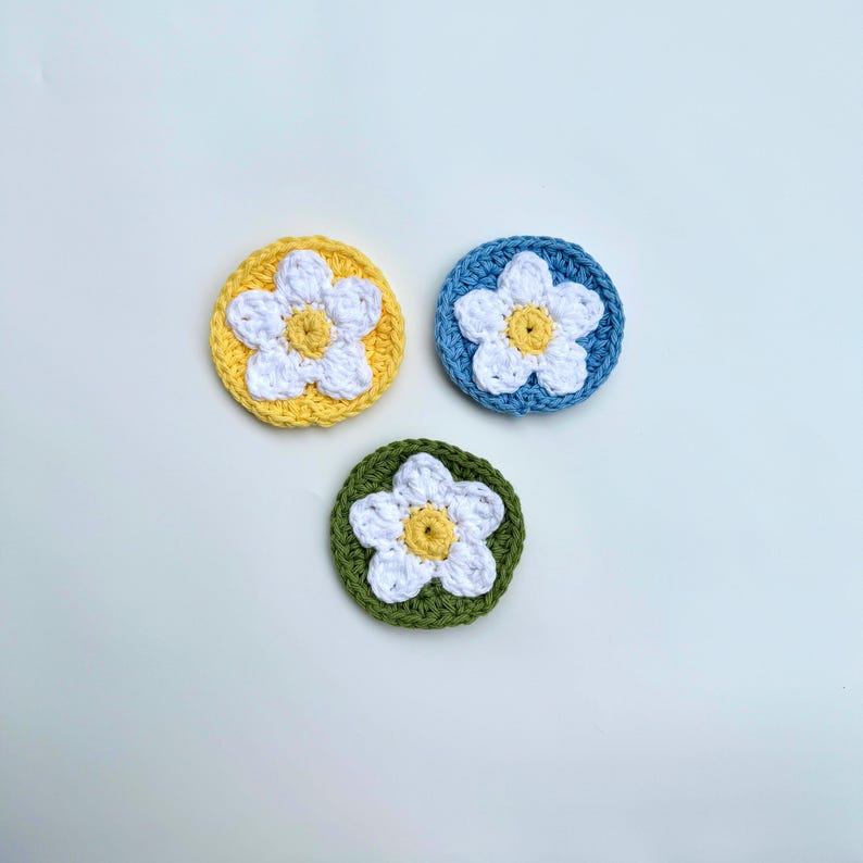 Crochet Daisy Car Coaster Pattern | Cup Holder Insert | PDF Instant Download