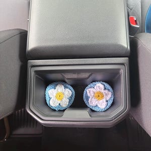 Crochet Daisy Car Coaster Pattern | Cup Holder Insert | PDF Instant Download