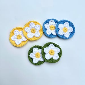 Crochet Daisy Car Coaster Pattern | Cup Holder Insert | PDF Instant Download