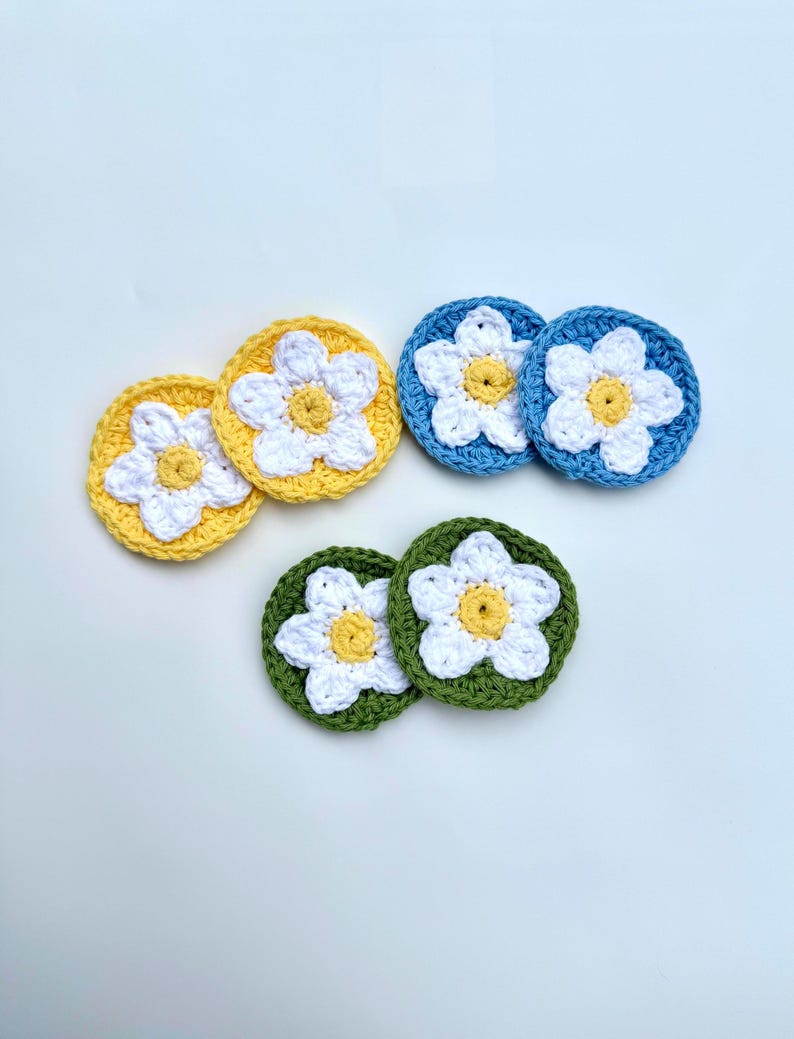 Crochet Daisy Car Coaster Pattern | Cup Holder Insert | PDF Instant Download