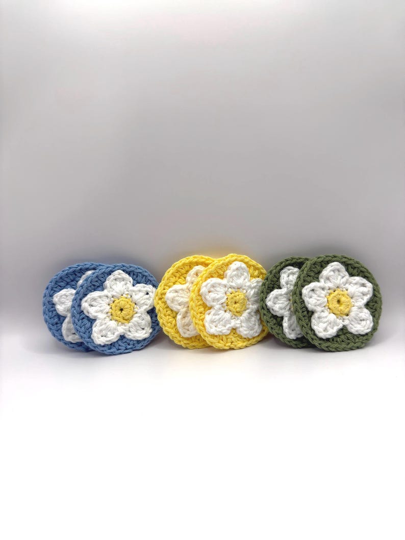 Crochet Daisy Car Coaster Pattern | Cup Holder Insert | PDF Instant Download