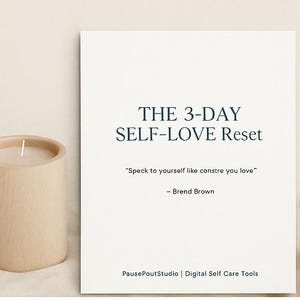 Self-Love Reset Journal for Women | Mindful Daily Prompts, Reflection & Self-Compassion | Printable Mental Health Journal PDF